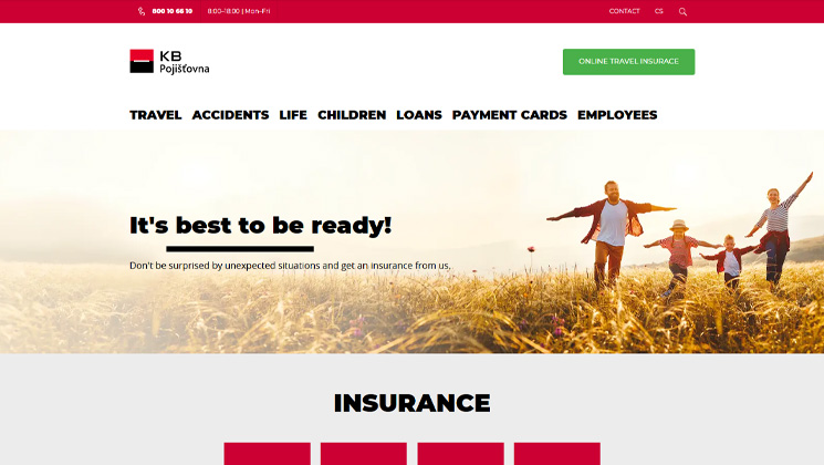 Neue Website-Lösung für KB Pojišťovna